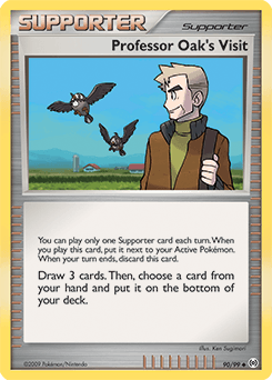 Professor Oak's Visit Arceus card