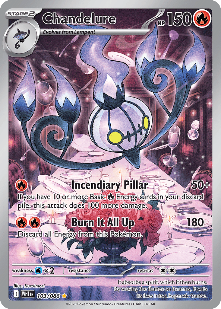 Chandelure White Flare card