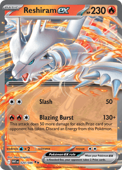 Reshiram ex White Flare card