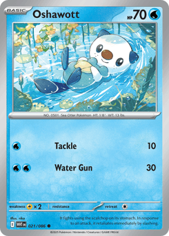 Oshawott White Flare card