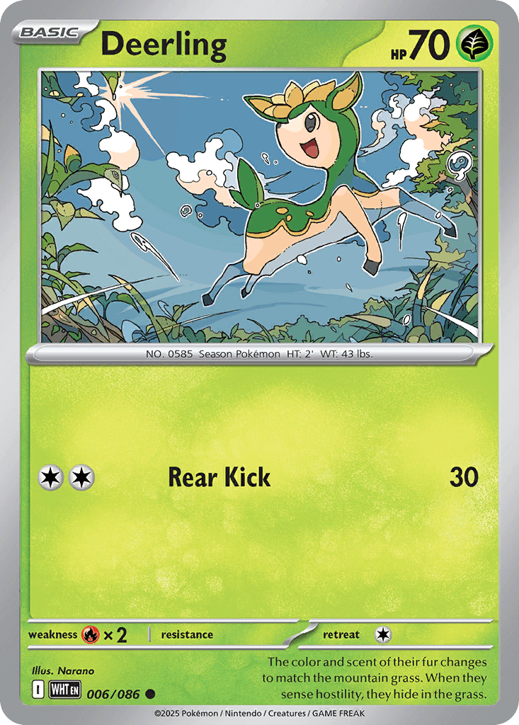 Deerling White Flare card