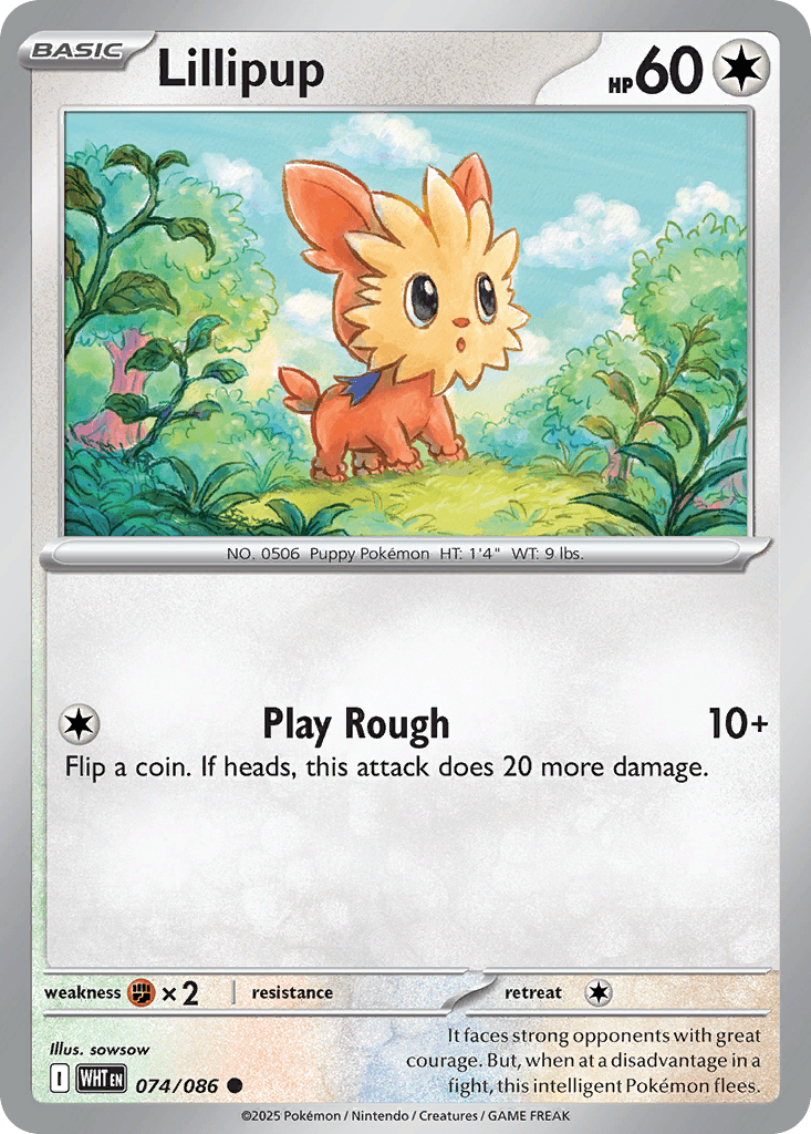 Lillipup White Flare card