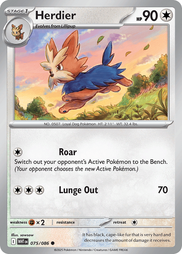 Herdier White Flare card