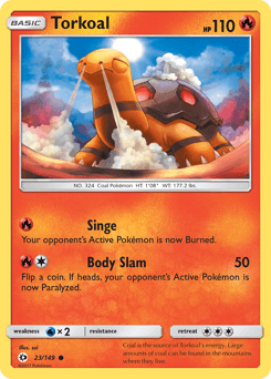 Torkoal Sun & Moon card