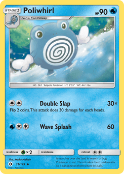 Poliwhirl Sun & Moon card