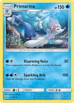 Primarina Sun & Moon card