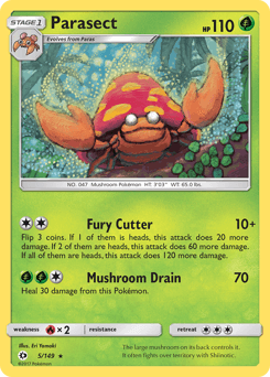 Parasect Sun & Moon card