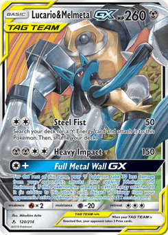 Lucario & Melmetal-GX Unbroken Bonds card