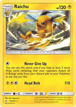 Raichu Unbroken Bonds card