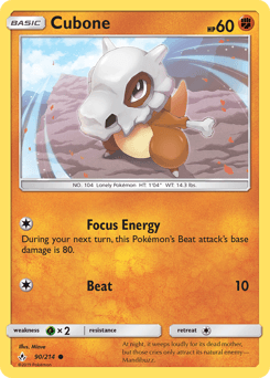 Cubone Unbroken Bonds card