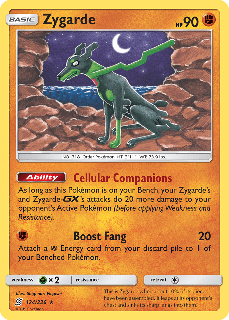 Zygarde Unified Minds card