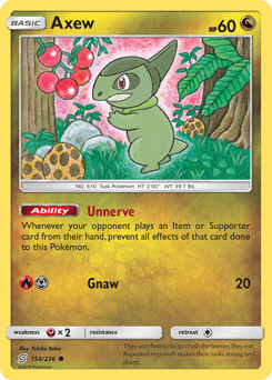 Axew Unified Minds card