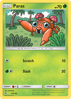 Paras Hidden Fates card