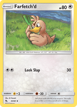 Farfetch'd Hidden Fates card