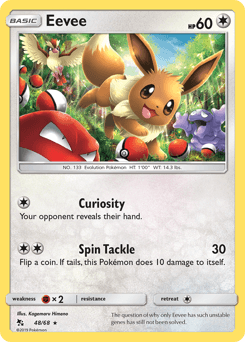 Eevee Hidden Fates card