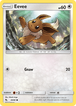 Eevee Hidden Fates card