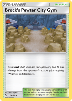 Brock's Pewter City Gym Hidden Fates card