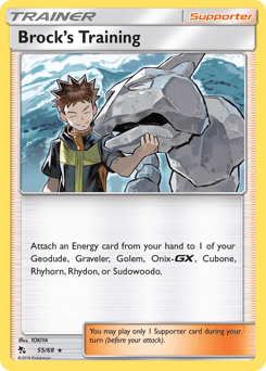 Brock's Training Hidden Fates card