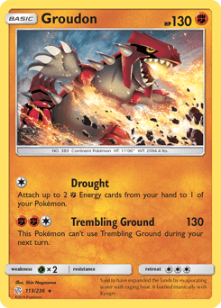 Groudon Cosmic Eclipse card