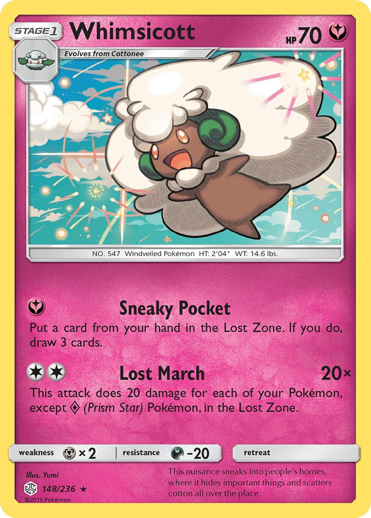 Whimsicott Cosmic Eclipse card