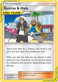 Guzma & Hala Cosmic Eclipse card