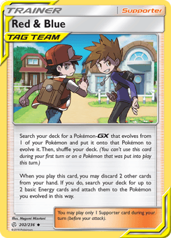 Red & Blue Cosmic Eclipse card