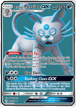 Alolan Persian-GX Cosmic Eclipse card