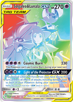Solgaleo & Lunala-GX Cosmic Eclipse card