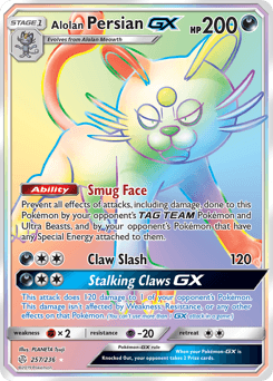 Alolan Persian-GX Cosmic Eclipse card