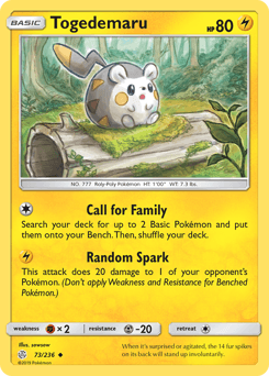 Togedemaru Cosmic Eclipse card