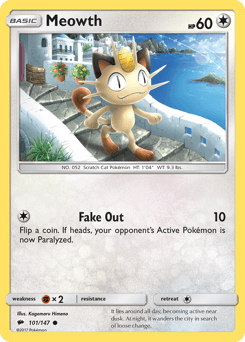 Meowth Burning Shadows card