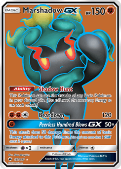Marshadow-GX Burning Shadows card