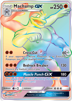 Machamp-GX Burning Shadows card