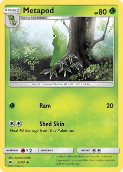 Metapod Burning Shadows card