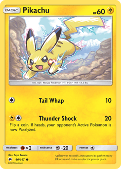 Pikachu Burning Shadows card