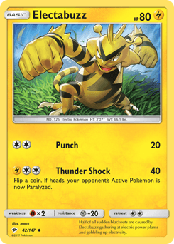 Electabuzz Burning Shadows card