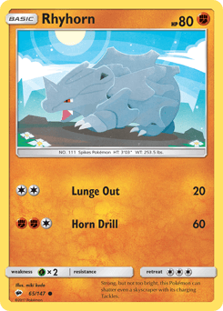 Rhyhorn Burning Shadows card