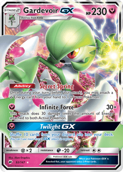 Gardevoir-GX Burning Shadows card