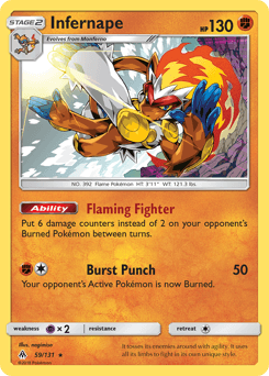 Infernape Forbidden Light card