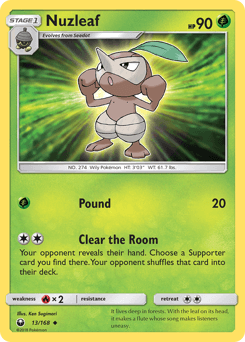 Nuzleaf Celestial Storm card