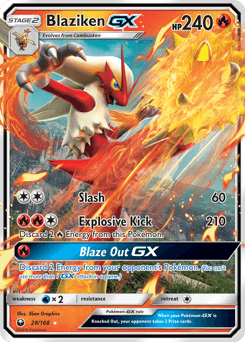 Blaziken-GX Celestial Storm card