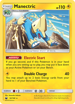 Manectric Celestial Storm card