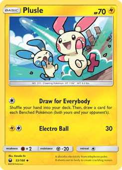 Plusle Celestial Storm card