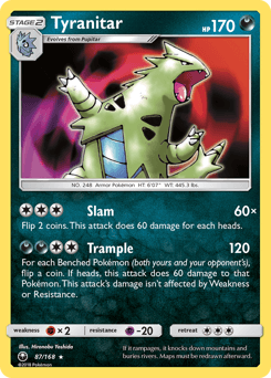 Tyranitar Celestial Storm card