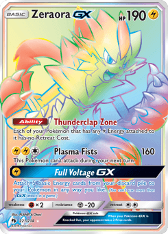 Zeraora-GX Lost Thunder card