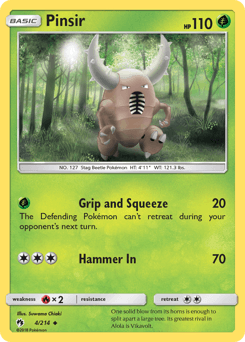 Pinsir Lost Thunder card
