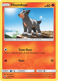 Houndour Lost Thunder card