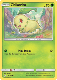 Chikorita Lost Thunder card