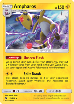 Ampharos Lost Thunder card