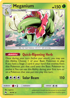 Meganium Lost Thunder card